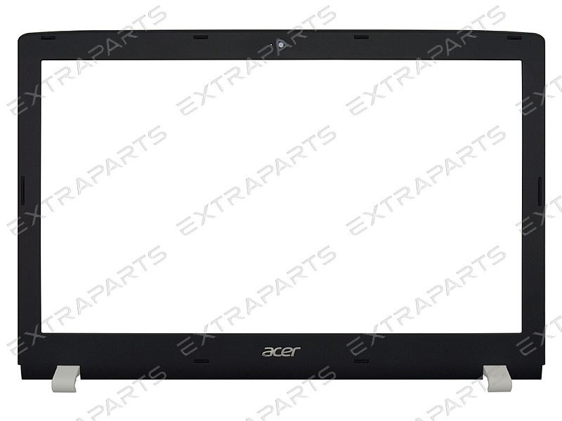 Рамка матрицы для ноутбука Acer Aspire E5-553 черная с белыми заглушками V.2