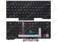 Клавиатура для Lenovo ThinkPad T14 (1nd Gen) черная с подсветкой
