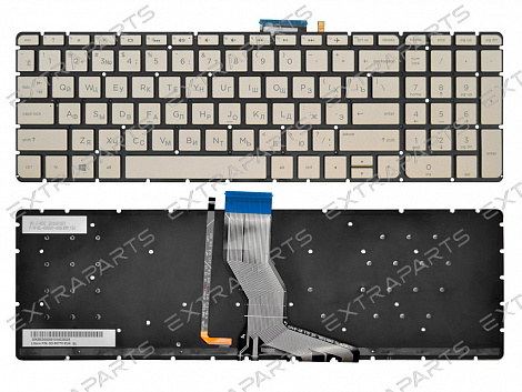 Клавиатура HP 15-bc золото с подсветкой