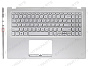 Топ-панель для ноутбука Asus Laptop D515DA  серебро, серебряные клавиши с подсветкой (для моделей с SD-портом)