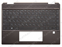 Топ-панель HP Spectre x360 13-ap темно-коричневая с подсветкой (MicroSD+nanoSIM)