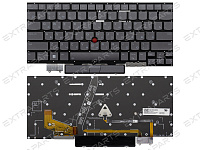 Клавиатура для Lenovo ThinkPad X1 Yoga (7th Gen) серая с подсветкой