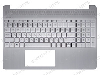 Топ-панель HP 15s-eq серебряная (для моделей без сканера отпечатка)