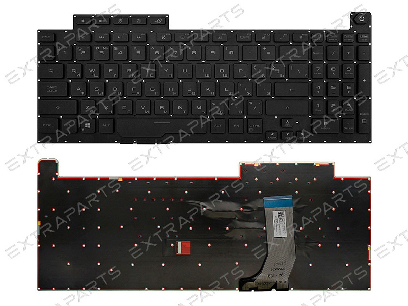 Клавиатура 0KN1-911RU11 для Asus черная с RGB-подсветкой (поклавишная настройка)