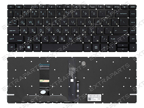Клавиатура для HP ProBook 640 G9 черная с подсветкой