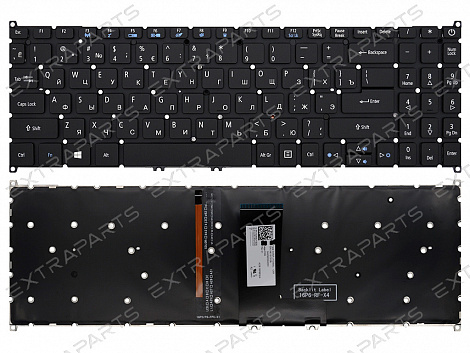 Клавиатура Acer Swift 3 SF315-51G черная с подсветкой