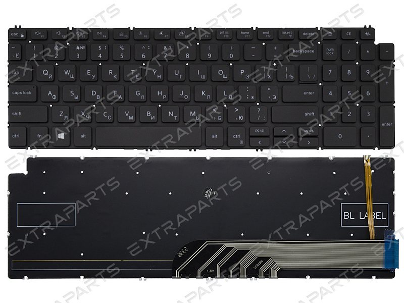 Клавиатура для Dell Inspiron 7791 2-in-1 черная с подсветкой