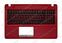 Клавиатура Asus A541U красная топ-панель