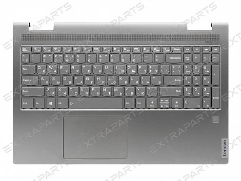 Топ-панель Lenovo Yoga 7 15ITL5 графитовый серый с подсветкой (для моделей со сканером отпечатка), оригинал