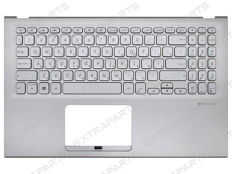 Топ-панель для Asus VivoBook 15 F512DA серебро с подсветкой