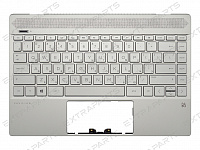 Клавиатура HP Pavilion 13-an топ-панель серебро (для моделей со сканером отпечатка)