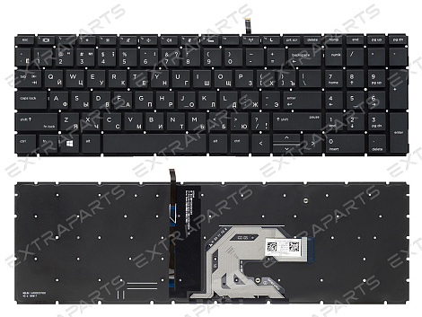 Клавиатура для HP ProBook 450 G6 черная с подсветкой